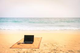 Você pode ter um escritório na praia